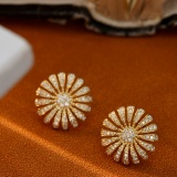 14k Gold 0.82 Ct Natural H Diamond Earrings