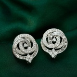 14k Gold 1.0 Ct Natural H Diamond Earrings