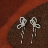 14k Gold 0.56 Ct Natural H Diamond & Butterfly Earrings
