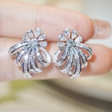 14k Gold 2 Ct Natural H Diamond Earrings