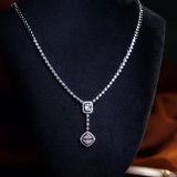 14k Gold 3.00 Ct Natural H Diamond Necklace
