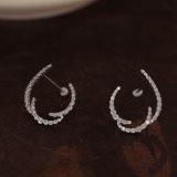 14k Gold 1.12 Ct Natural H Diamond Earrings