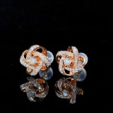 14k Gold 0.4 Ct Natural H Diamond Earrings