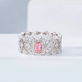 14k Gold 0.47 Ctw Natural Pink Diamond & Diamond Ring