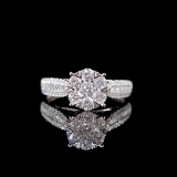 14k Gold 0.7 Ct Natural H Diamond Ring