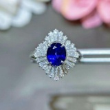 14k Gold 2.12 Ctw Natural Sapphire & Diamond Ring