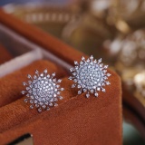 14k Gold 0.7 Ct Natural H Diamond Earrings