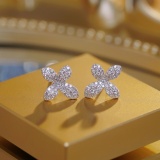 14k Gold 0.70 Ct Natural H Diamond Earrings
