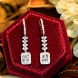 14k Gold 0.8 Ct Natural H Diamond Earrings