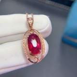 14k Gold 4.2 Ct Natural Tourmaline & Diamond Pendant