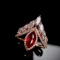 14k Gold 1.06 Ct Vivid Red Natural Ruby & Diamond Ring
