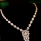 14k Gold 3.85 Ct Natural H Diamond Necklace