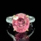 14k Gold 8.94 Ctw Natural Tourmaline & Diamond Ring