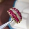 14k Gold 1.58 Ctw Natural Ruby & Diamond Ring