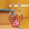 14k Gold 5.13 Ctw Natural Ruby & Diamond Earrings