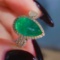 14k Gold 3.31 Ctw Natural Emerald & Diamond Ring