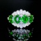14k Gold 3.32 Ctw Vivid Green Natural Tsavorite & Diamond Ring