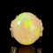 14k Gold 12.26 Ctw Natural Opal & Diamond Ring