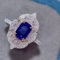 14k Gold 1.40 Ctw Natural Sapphire & Diamond Ring