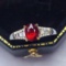 14k Gold 0.79 Ctw Vivid Red Natural Ruby & Diamond Ring