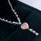 14k Gold 0.87 Ctw Natural Pink Diamond & Diamond Necklace
