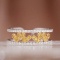 14k Gold 0.31 Ctw Natural Yellow Diamond & Diamond Ring