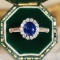14k Gold 2.09 Ctw Natural Sapphire & Diamond Ring