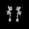 14k Gold 1.03 Ctw Natural H Diamond Earrings
