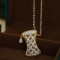14k Gold 0.53 Ct Natural H Diamond Pendant