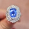 14k Gold 4.90 Ctw Natural Sapphire & Diamond Ring