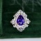 14k Gold 2.83 Ctw Natural Sapphire & Diamond Ring