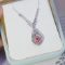 14k Gold 1.06 Ctw Natural Pink Diamond & Diamond Necklace