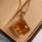 14k Gold 8.14 Ct Natural Citrine & Diamond Pendant