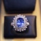 14k Gold 1.8 Ct Natural Sapphire & Diamond Ring