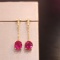 14k Gold 2.3 Ct Natural Tourmaline & Diamond Earrings