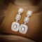 14k Gold 3.10 Ct Natural H Diamond Earrings