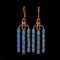 14k Gold 4.40 Ctw Natural Opal & Diamond Earrings