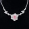 14k Gold 1.72 Ctw Natural Pink Diamond & Diamond Necklace