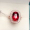 14k Gold 3.5 Ct Natural Tourmaline & Diamond Ring/pendant