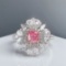 14k Gold 1.69 Ctw Natural Pink Diamond & Diamond Ring