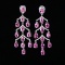 14k Gold 7.56 Ctw Natural Sapphire & Diamond Earrings
