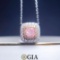 Gia Certified 14k Gold 0.78 Ctw Natural Pink Diamond & Diamond Necklace