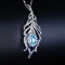 14k Gold 1.25 Ctw Natural Paraiba Tourmaline & Diamond Brooch/pendant