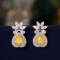 14k Gold 1.16 Ct Natural Color Diamond Earrings