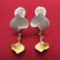 14k Gold 0.1 Ct Natural H Diamond Earrings