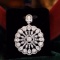 14k Gold 1.9 Ct Natural H Diamond Brooch/pendant