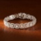14k Gold 3.71 Ctw Natural H Diamond Bracelet
