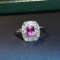 14k Gold 1.08 Ctw Natural Sapphire & Diamond Ring