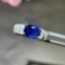 14k Gold 2.33 Ctw Vivid Blue Natural Sapphire & Diamond Ring