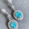 14k Gold 3.4 Ctw Natural Paraiba Tourmaline & Diamond Earrings